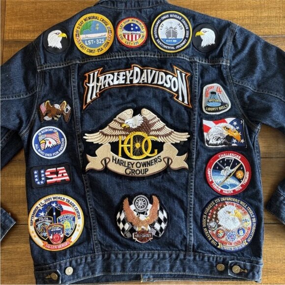 Levi’s Type 3 507 Denim Trucker Jacket w/ Patches & Handwarmers Harley Davidson - Picture 13 of 13